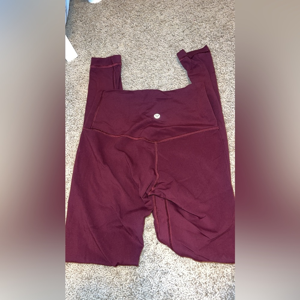 maroon lululemon align leggings